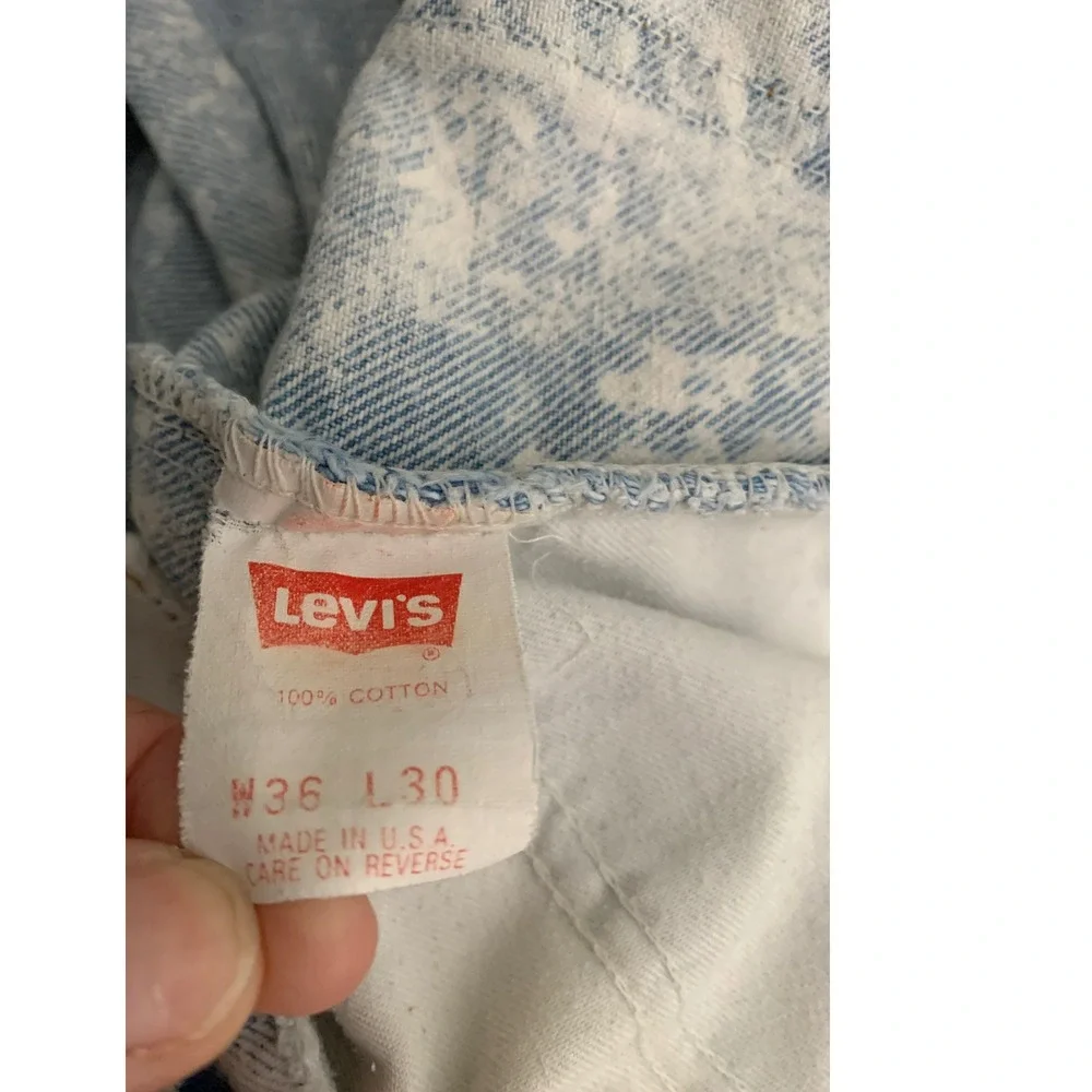 Vintage Levis 550 Jeans Mens 36x30 Acid Wash Orange Tab Relaxed 90s Distressed